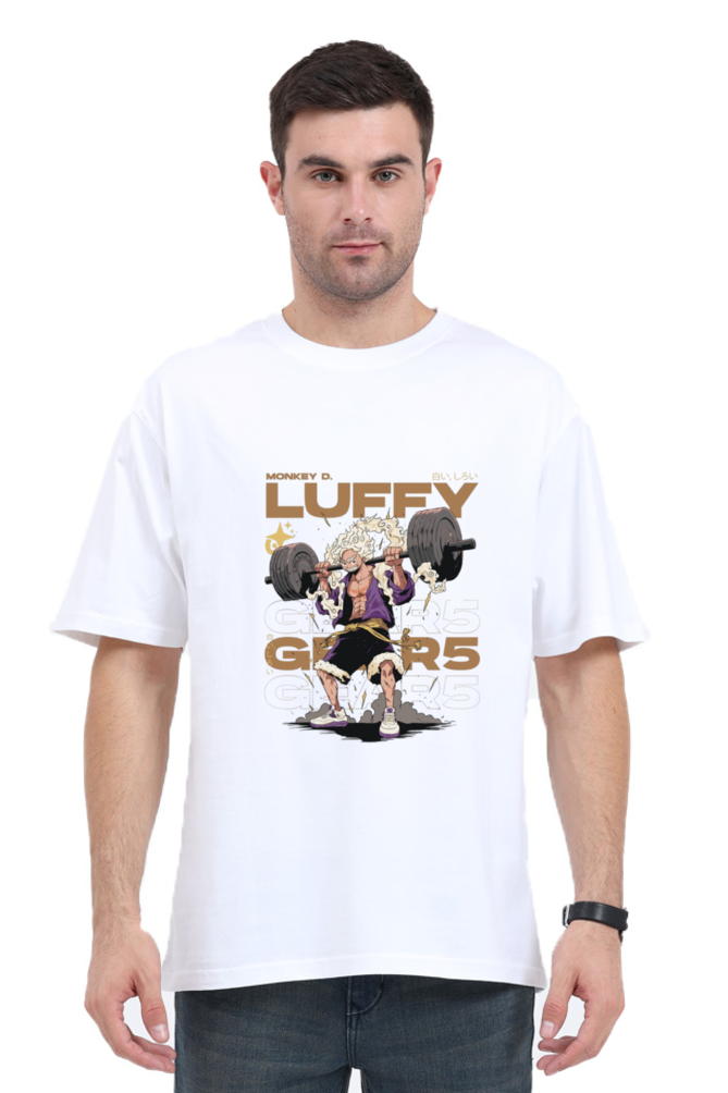 Men's Black Graphic T-Shirt – Luffy Gear 5 Edition