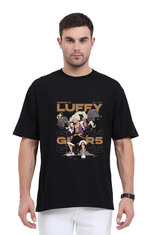 Men's Black Graphic T-Shirt – Luffy Gear 5 Edition