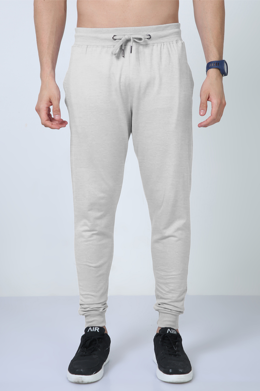 Premium Men's Light Grey Jogger Pants - Ultra-Soft Slim Fit Lounge Wear